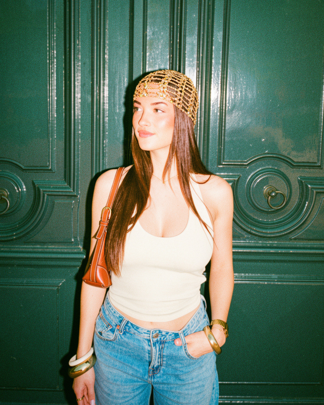 Bonnet Anouck marron